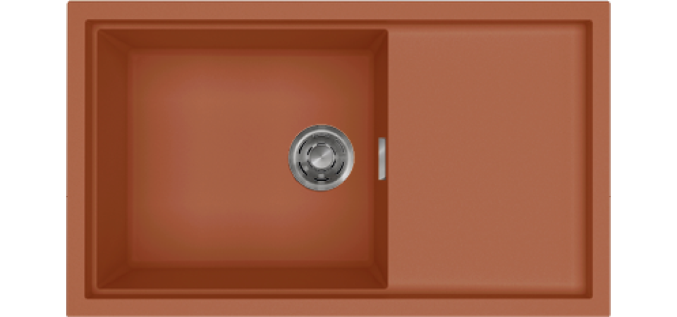 Elleci ELLECI - Mosogatótálca Sintesi 410 K83 Clay inox tartozékokkal LKS41083 Kerámia mosogatótálca