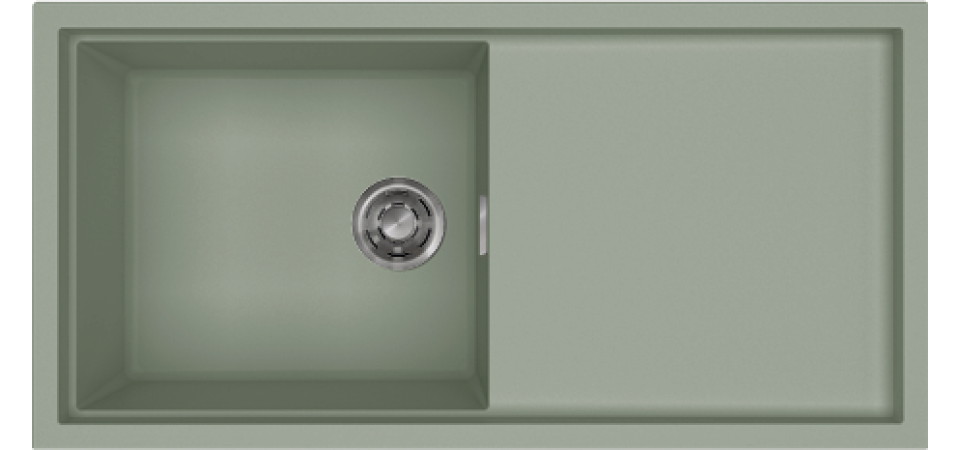 Elleci ELLECI - Mosogatótálca Sintesi 480 K82 Sage inox tartozékokkal LKS48082 Kerámia mosogatótálca