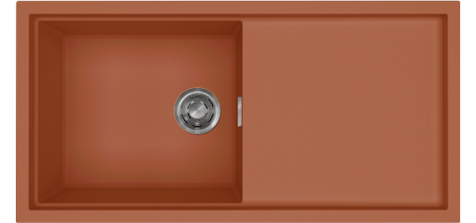 Elleci ELLECI - Mosogatótálca Sintesi 480 K83 Clay inox tartozékokkal LKS48083 Kerámia mosogatótálca