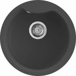Elleci ELLECI - Mosogatótálca Ego ROUND M70 Nero Metal - Kifutó termék! LMEROU70 Mosogatótálca