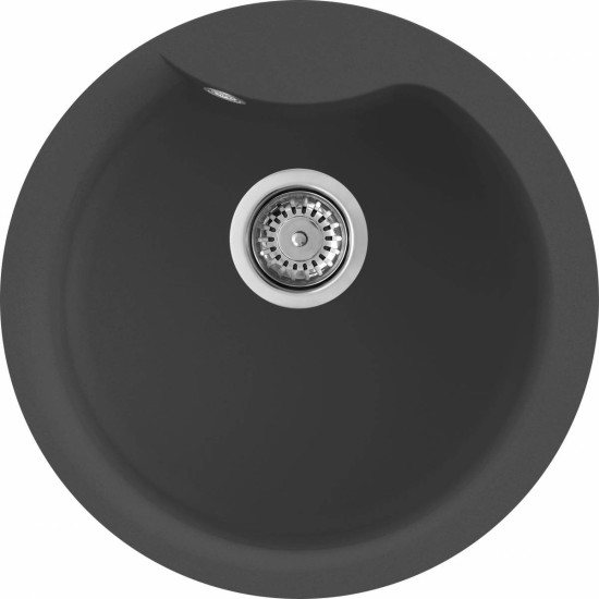 Elleci ELLECI - Mosogatótálca Ego ROUND M70 Nero Metal - Kifutó termék! LMEROU70 Mosogatótálca