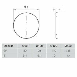 Aerauliqa AERAULIQA - pillangószelep QA, QD, QS, és QB típusú ventilátorokhoz, NA150 mm Szellőztető ventilátor tartozékok