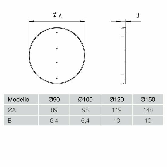 Aerauliqa AERAULIQA - pillangószelep QA, QD, QS, és QB típusú ventilátorokhoz, NA150 mm Szellőztető ventilátor tartozékok
