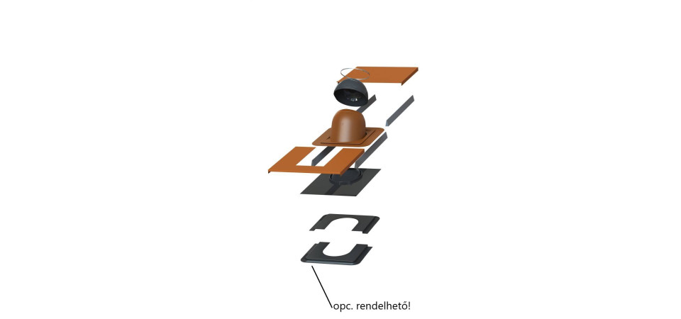 VILPE VILPEÂR 2. számú kör keresztmetszetű kéményátvezető készlet, téglavörös Szellőztető ventilátor tartozékok VILPE VILPEÂR 2. számú kör keresztmetszetű kéményátvezető készlet, téglavörös Szellőztető ventilátor tartozékok
