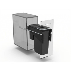 EKOTECH EKOTECH - Beépíthető hulladékgyűjtő FRONT 30 - 1x26 liter+1x7 liter Beépíthető hulladéktároló