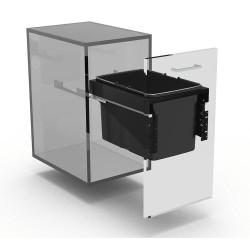 EKOTECH EKOTECH - Beépíthető hulladékgyűjtő FRONT 40 - 1x34 liter Beépíthető hulladéktároló