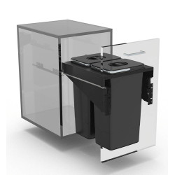 EKOTECH EKOTECH - Beépíthető hulladékgyűjtő FRONT 45 - 2x26 liter Beépíthető hulladéktároló