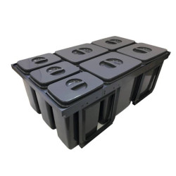 EKOTECH EKOTECH - Beépíthető hulladékgyűjtő JAZZ 90 - 4x12 liter+3x5 liter Beépíthető hulladéktároló
