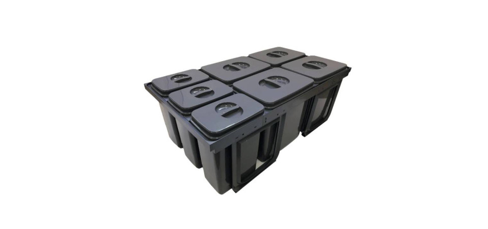 EKOTECH EKOTECH - Beépíthető hulladékgyűjtő JAZZ 90 - 4x12 liter+3x5 liter Beépíthető hulladéktároló EKOTECH EKOTECH - Beépíthető hulladékgyűjtő JAZZ 90 - 4x12 liter+3x5 liter Beépíthető hulladéktároló