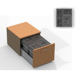 EKOTECH EKOTECH - Beépíthető hulladékgyűjtő JAZZ 45 - 1x12 liter+3x5 liter Beépíthető hulladéktároló