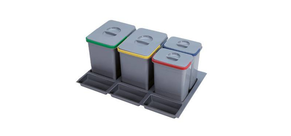 EKOTECH EKOTECH - Beépíthető hulladékgyűjtő PRACTIKO 900 - 2x12 liter + 2x5 liter + 3 tartó Beépíthető hulladéktároló EKOTECH EKOTECH - Beépíthető hulladékgyűjtő PRACTIKO 900 - 2x12 liter + 2x5 liter + 3 tartó Beépíthető hulladéktároló