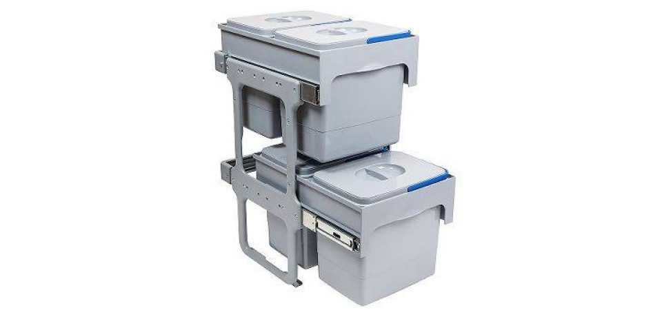 EKOTECH EKOTECH - Beépíthető hulladékgyűjtő TANDEM SHORT 40 - 2x15+2x12 liter Beépíthető hulladéktároló EKOTECH EKOTECH - Beépíthető hulladékgyűjtő TANDEM SHORT 40 - 2x15+2x12 liter Beépíthető hulladéktároló