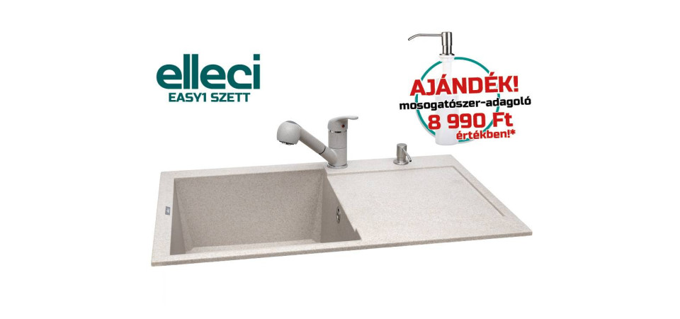 Elleci ELLECI - EASY1 szett EASY1SZETT Gránit mosogatótálca Elleci ELLECI - EASY1 szett EASY1SZETT Gránit mosogatótálca