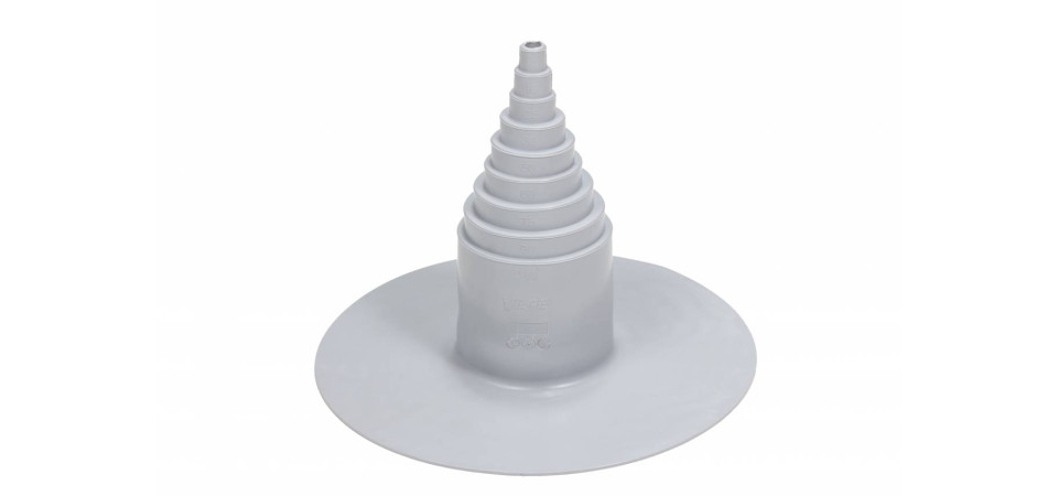VILPE VILPEÂR PVC tető csőmandzsetta, világosszürke Szellőztető ventilátor tartozékok