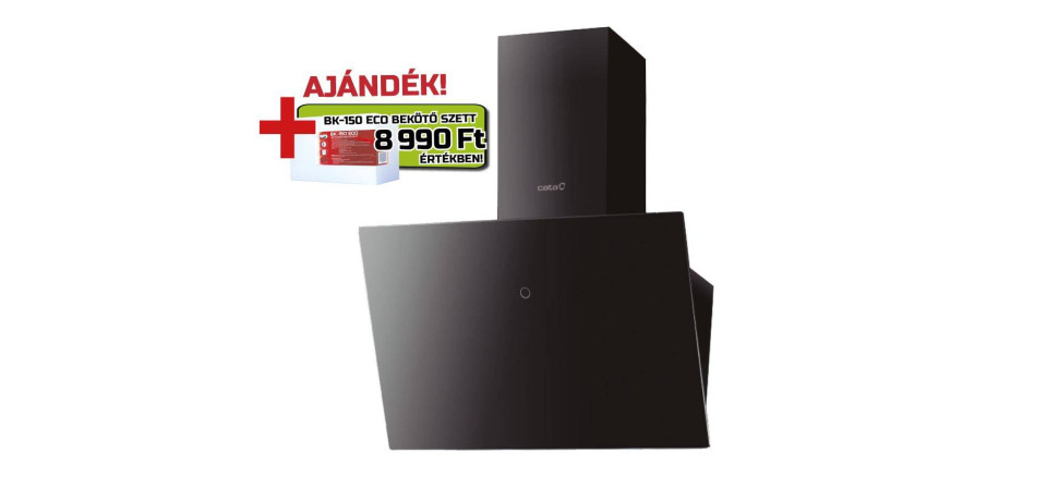 Cata Cata - Páraelszívó LENA 600 XGBK fekete + BK150 ECO bekötő szett Kürtős páraelszívó Cata Cata - Páraelszívó LENA 600 XGBK fekete + BK150 ECO bekötő szett Kürtős páraelszívó