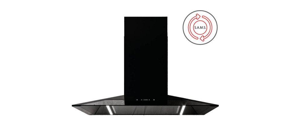 Sirius Sirius - Páraelszívó SLTC-97 JEEG SAMS TW 60 cm fekete Kürtős páraelszívó